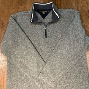 Vintage Tommy Hilfiger Y2K Gray Quarter Zip Sweater Men’s XL